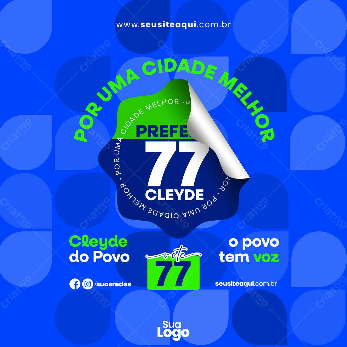 PSD para Campanha Política - Candidato 77 PSD Editável