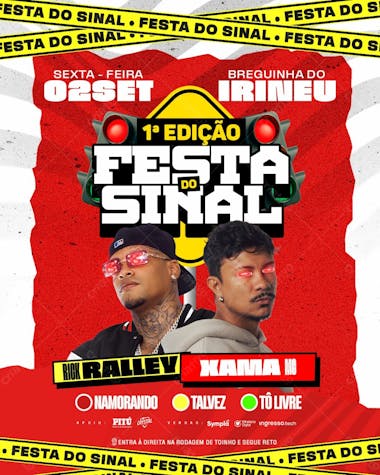 Flyer evento festa do sinal feed psd editável