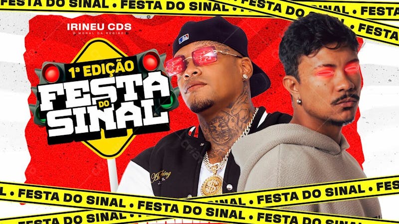 Flyer thumb capa cd banner youtube festa do sinal psd editável