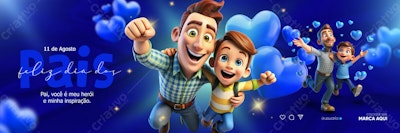 Banner Dia dos Pais PSD Editável