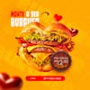 Build your own burger editable psd burger bar