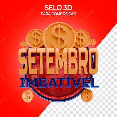 Setembro imbatível selo 3d