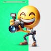 3d emoji segurando câmera sem fundo