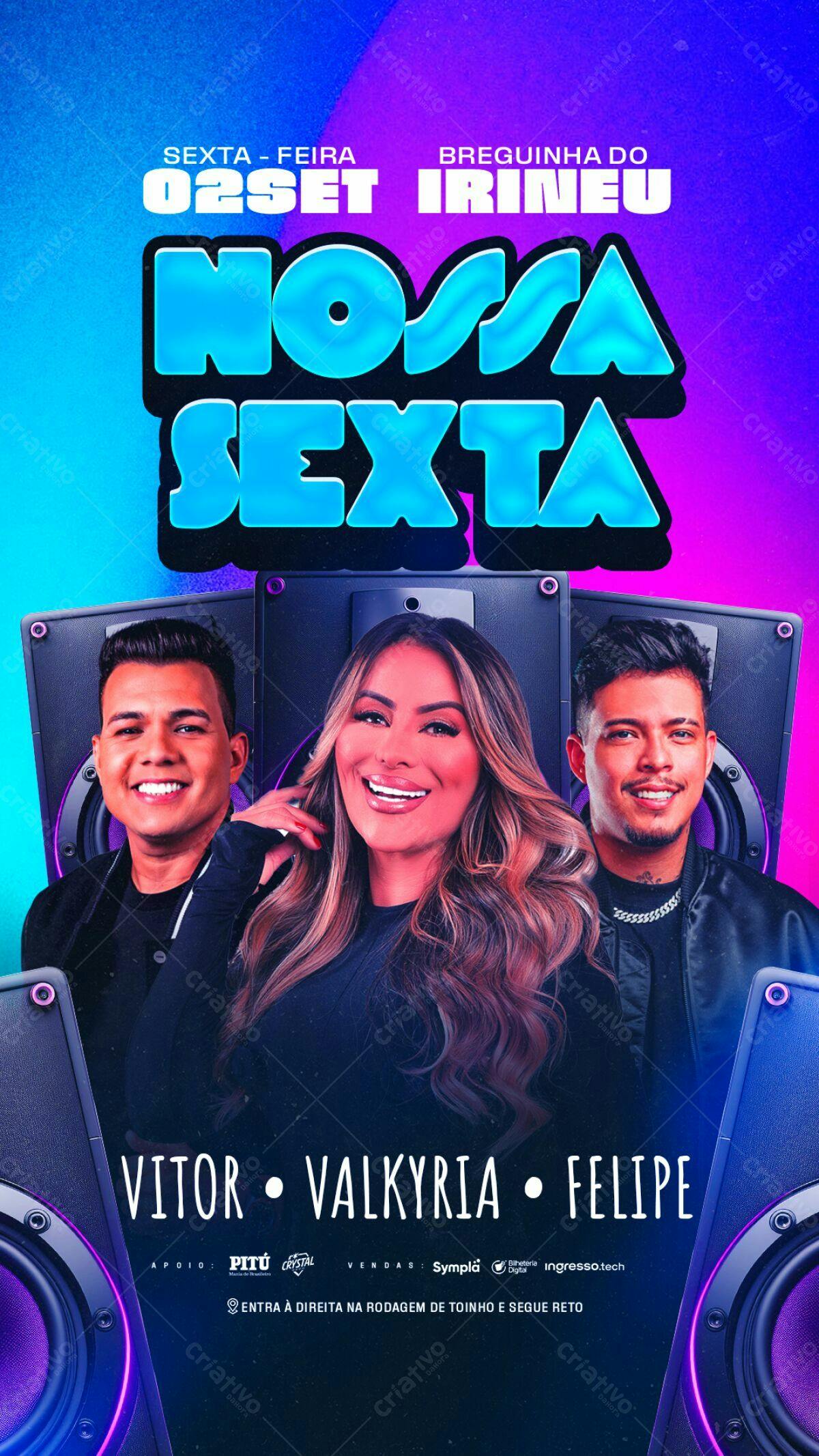 Flyer Festa Nossa Sexta 02/09 PSD Editável