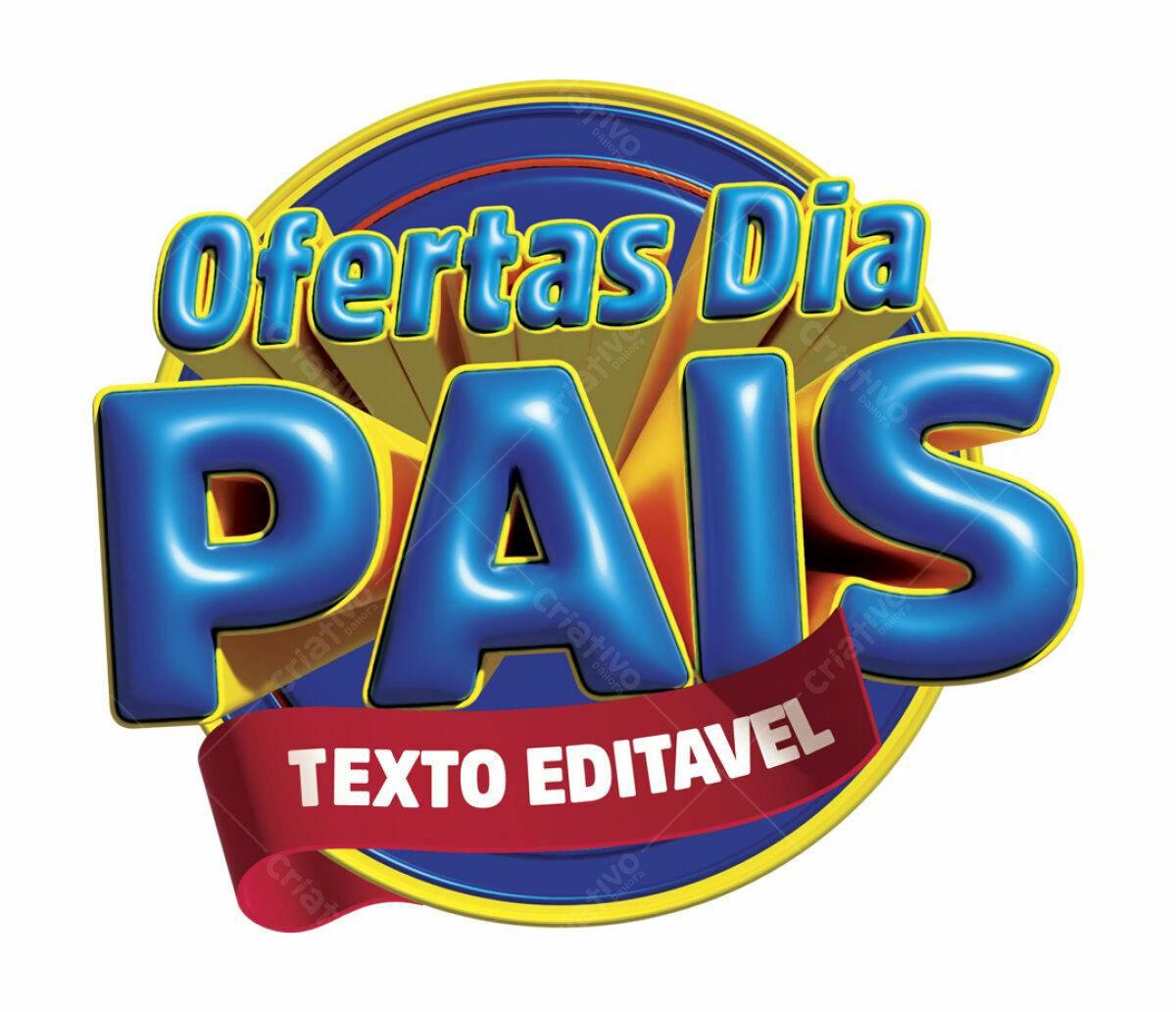 Logo Dia dos Pais PSD Editável