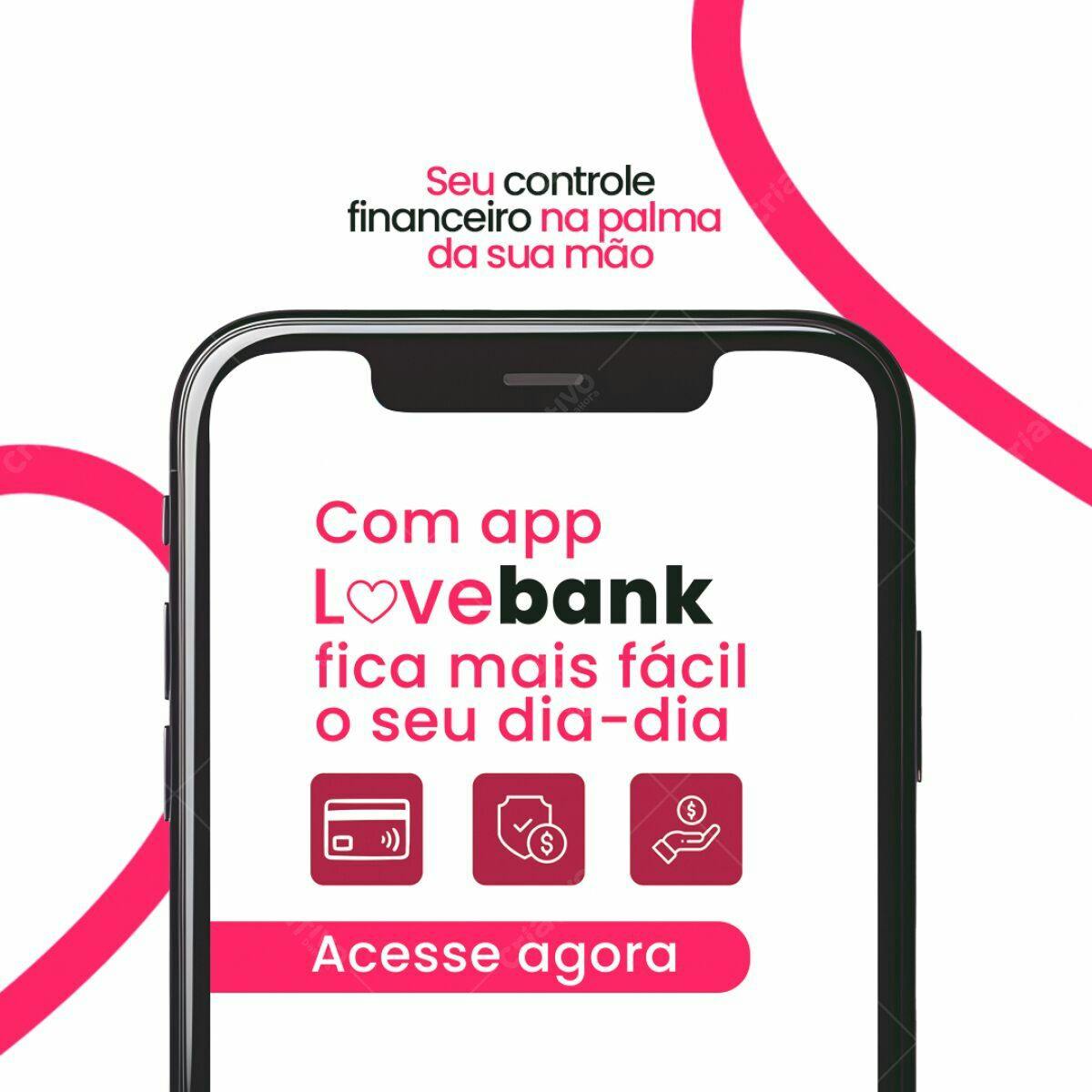Mockup App Lovebank PSD Editável