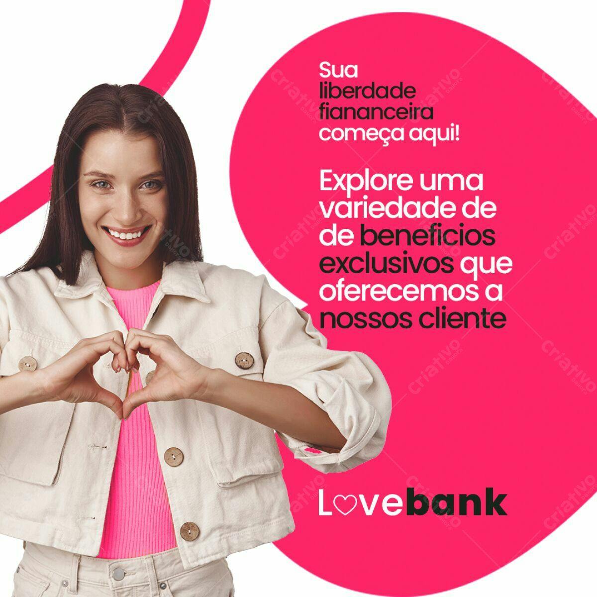 Postagem para Redes Sociais Lovebank PSD Editável