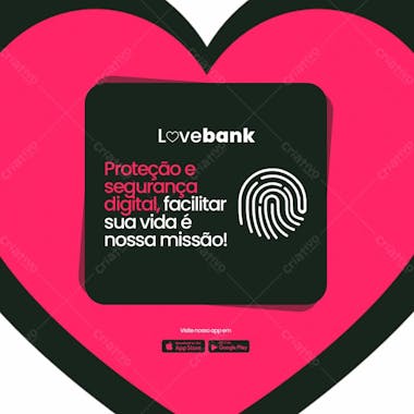 Love bank social midia banco digital feed 8