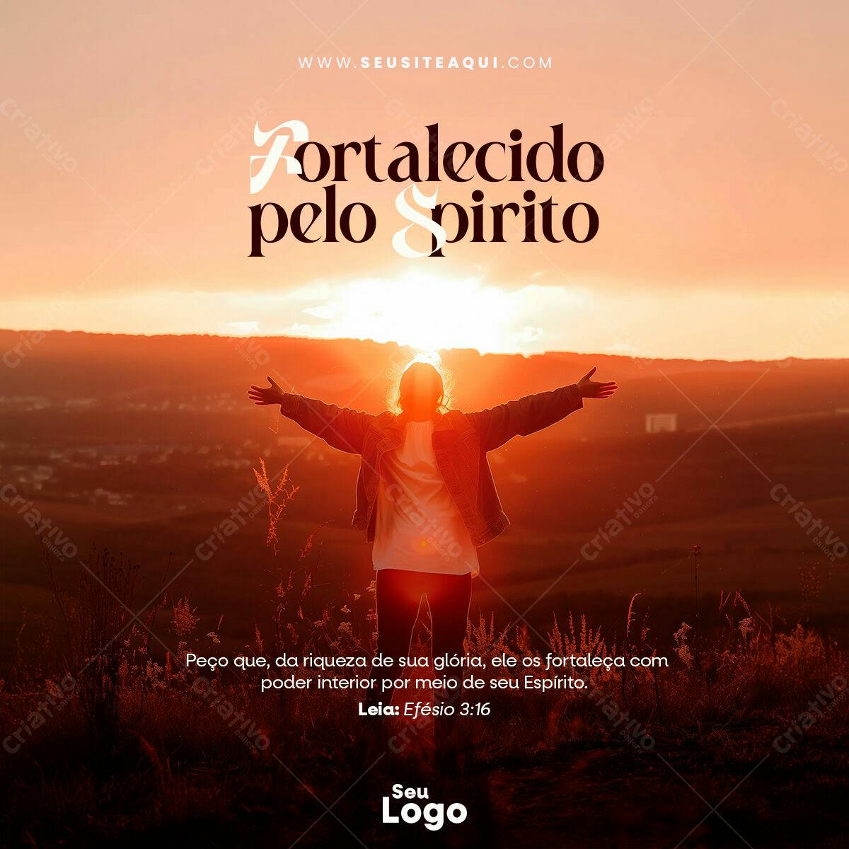 Post para Redes Sociais Cristãs PSD Editável