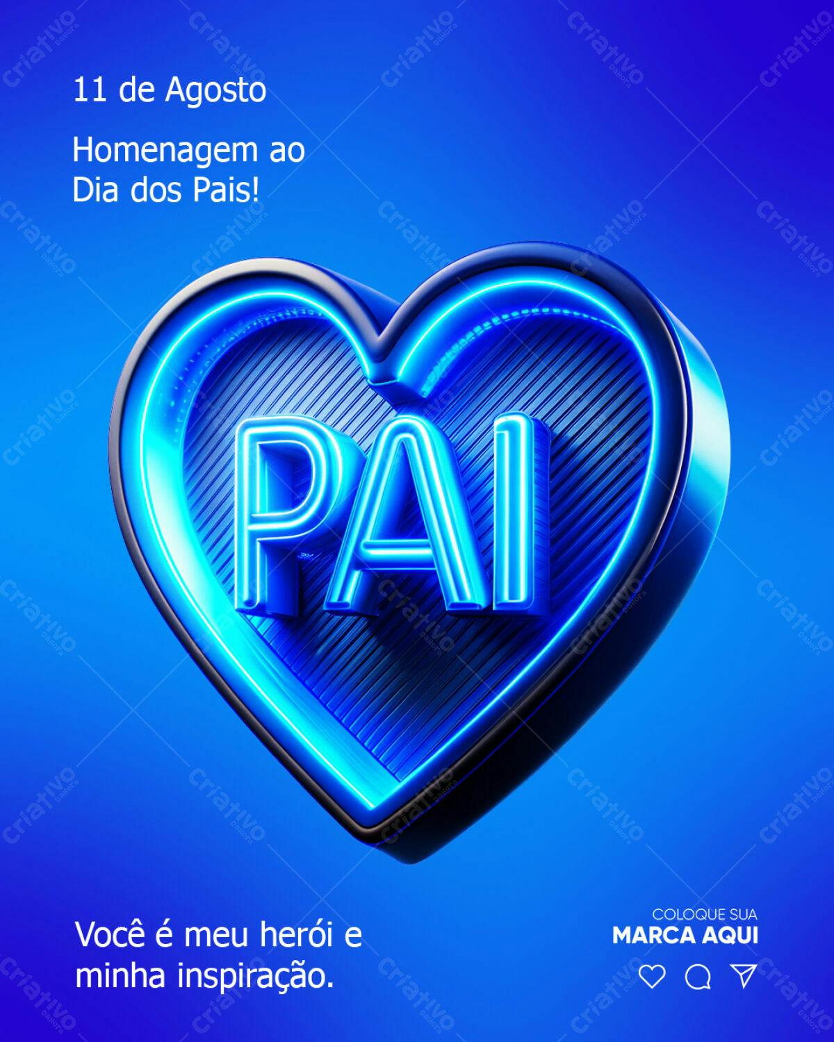 Postagem Dia dos Pais PSD Editável