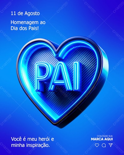 Postagem Dia dos Pais PSD Editável