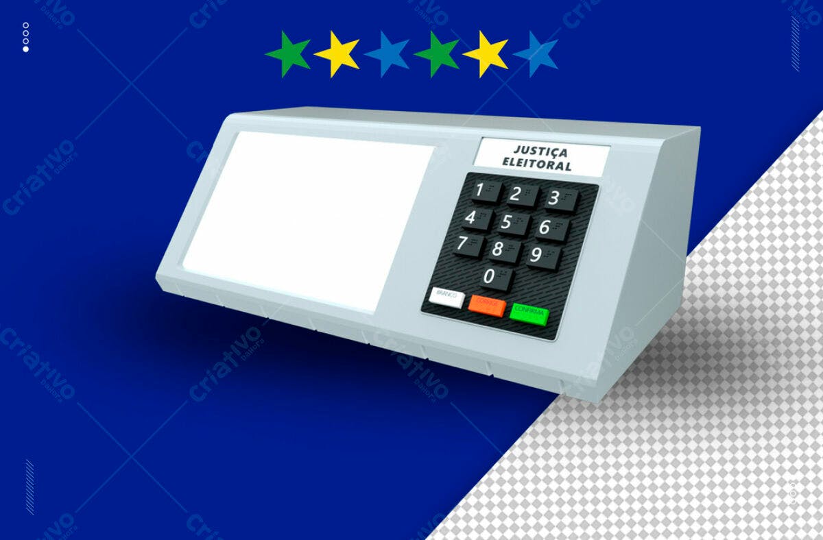 Mockup Urna Eletrônica para Eleições PSD Editável
