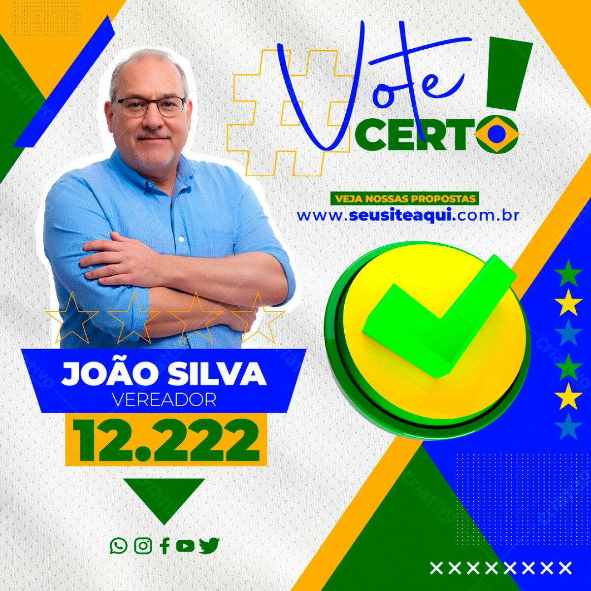PSD para Campanha Política de Vereador Editável