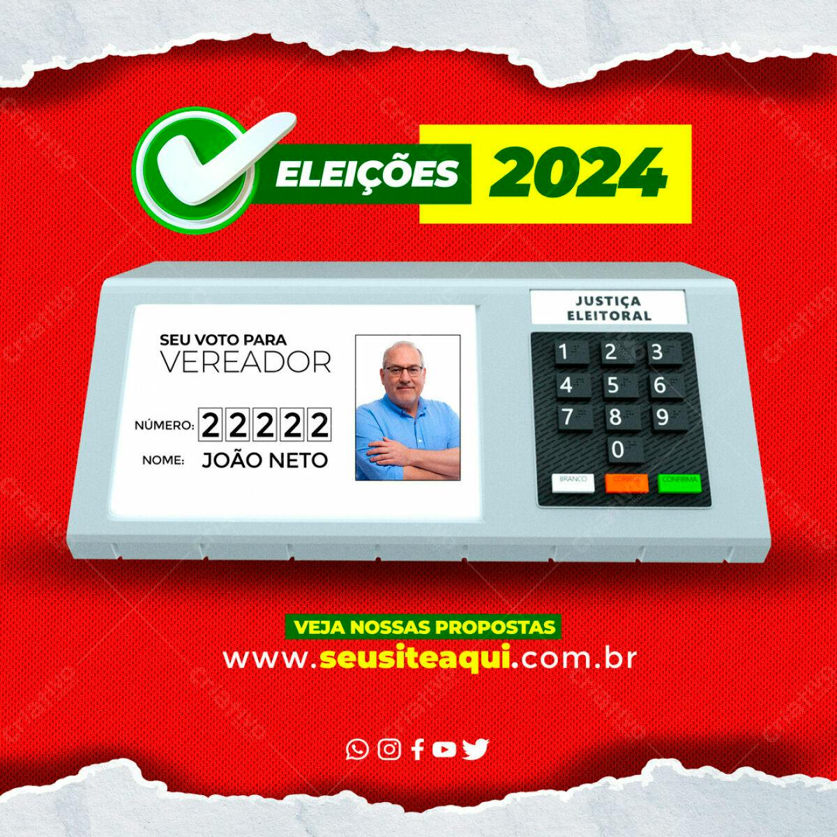 Material de Campanha Eleições 2024 PSD Editável