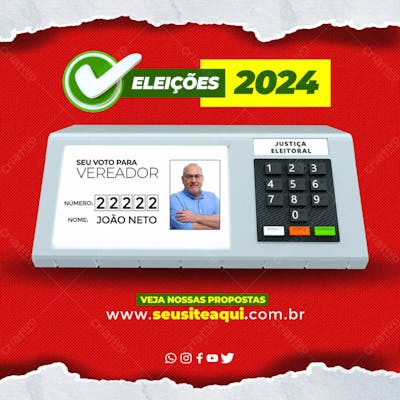 ELEIÇÕES 2024 VEREADOR VOTAÇÃO REDES SOCIAIS