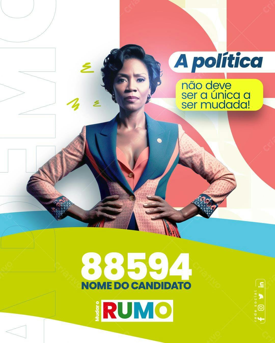 Flyer para Campanha Política PSD Editável