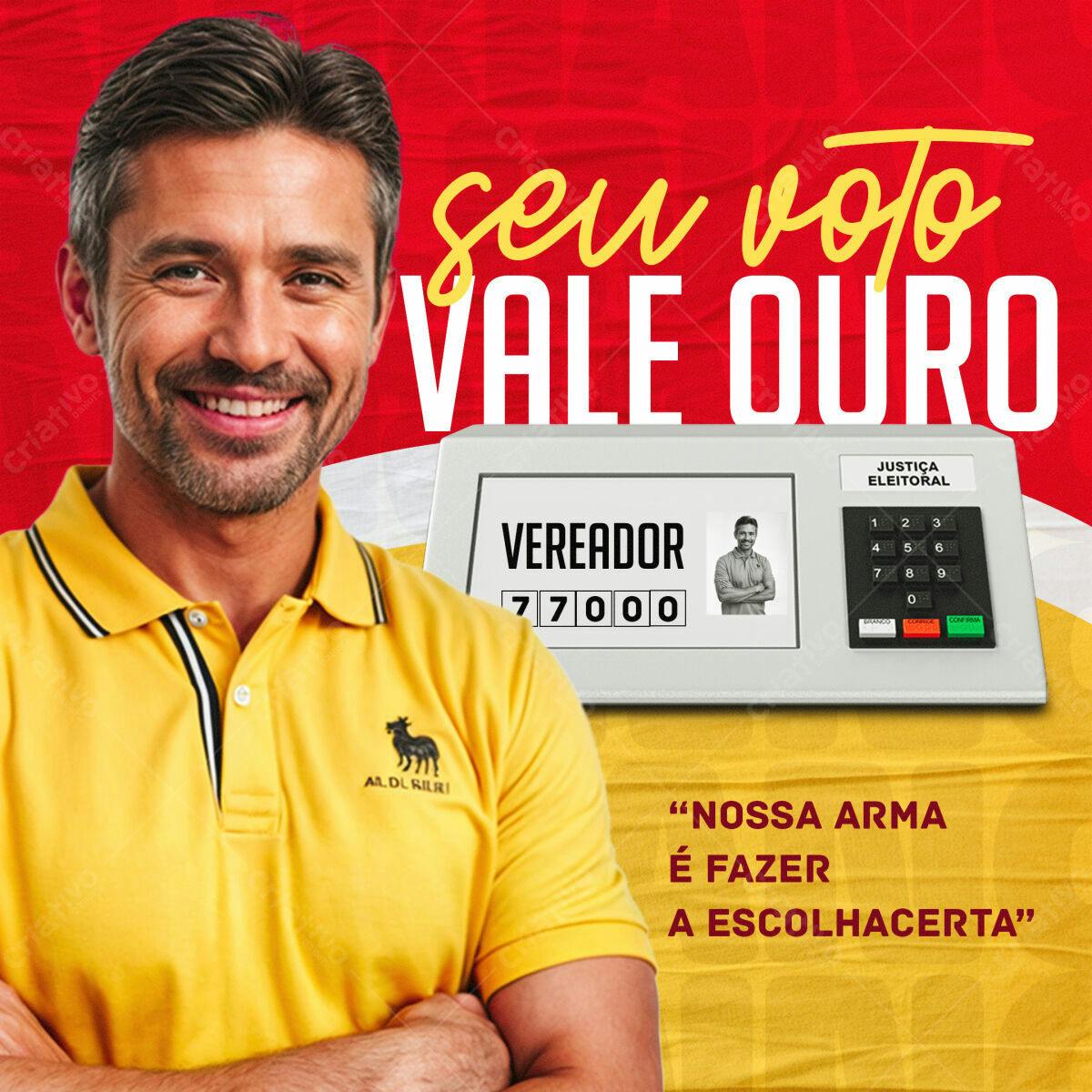 Flyer Eleições Vereador PSD Editável