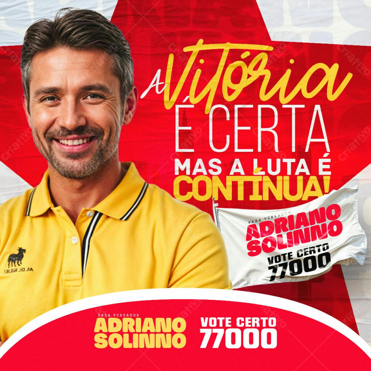 Flyer Eleitoral PSD Editável para Vereador