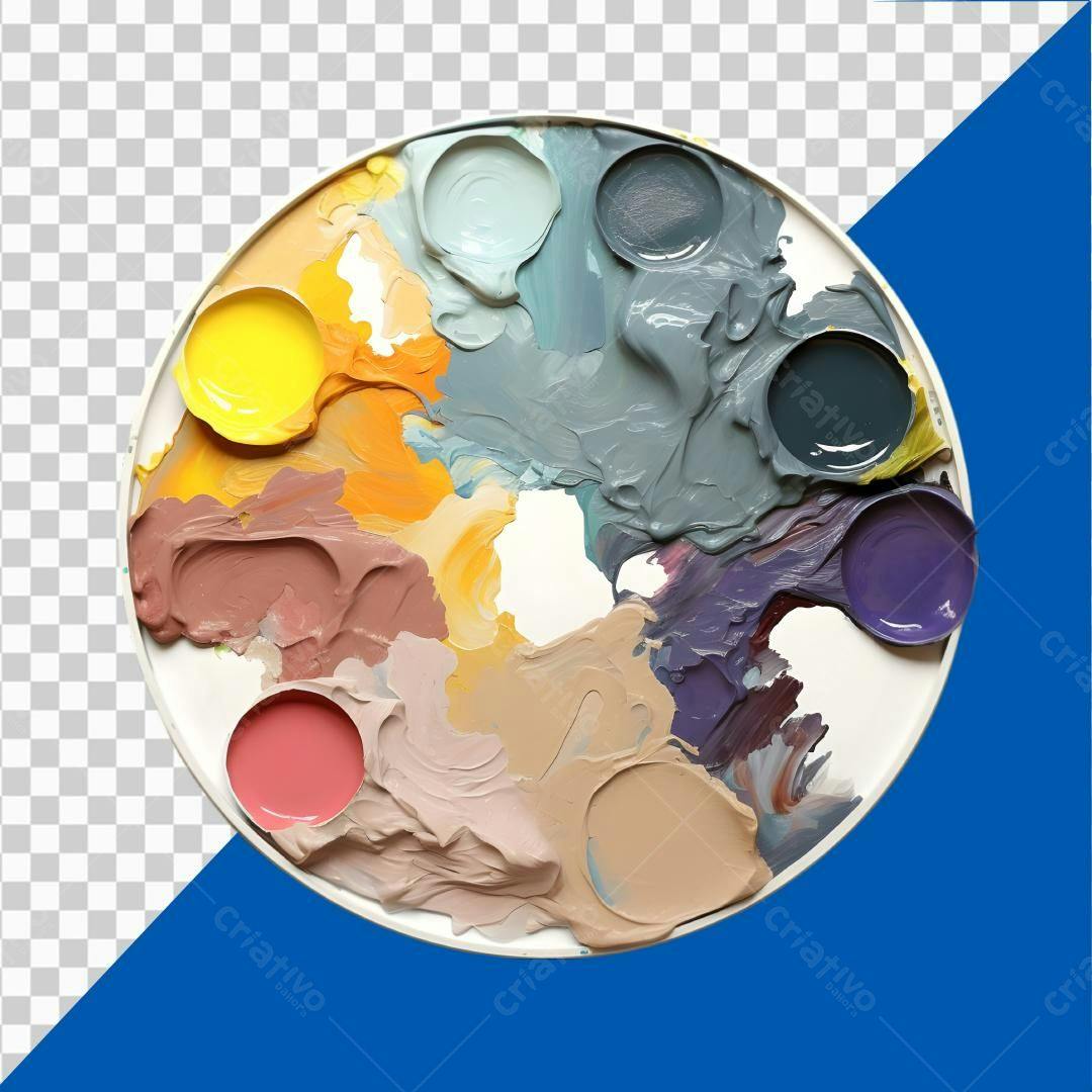 Icone Paleta de Tintas PNG com fundo transparente