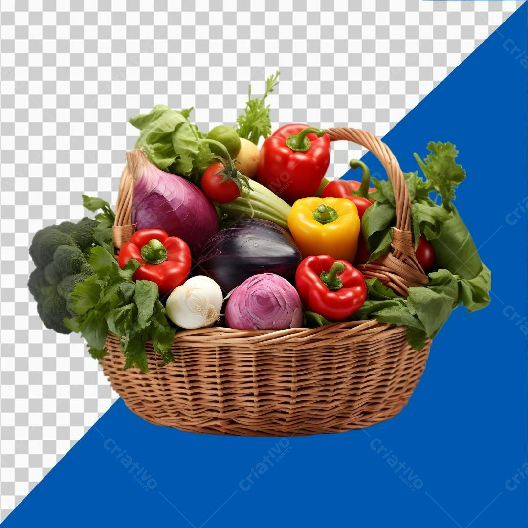 Icone cesta de legumes PNG com fundo transparente