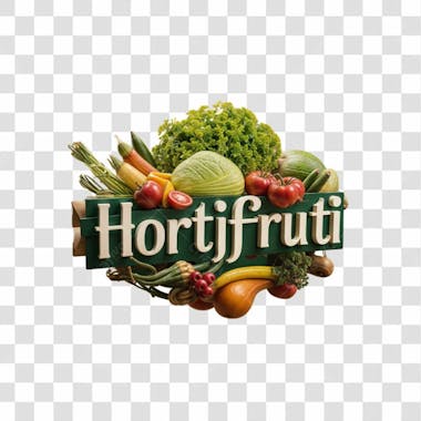 Selo 3d hortifruti png