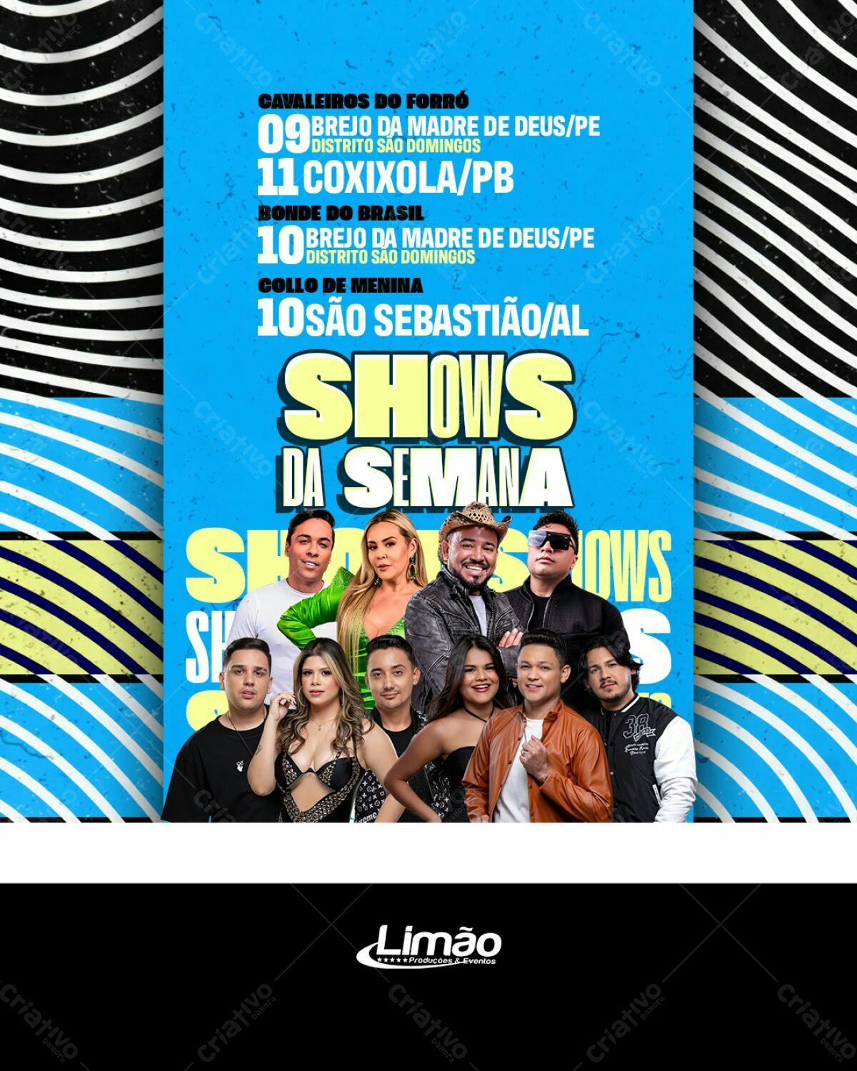 Flyer Shows da Semana PSD Editável