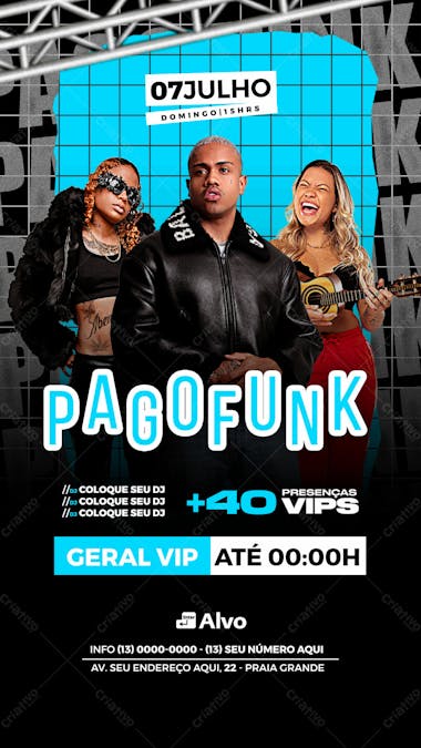 Flyer pago funk story