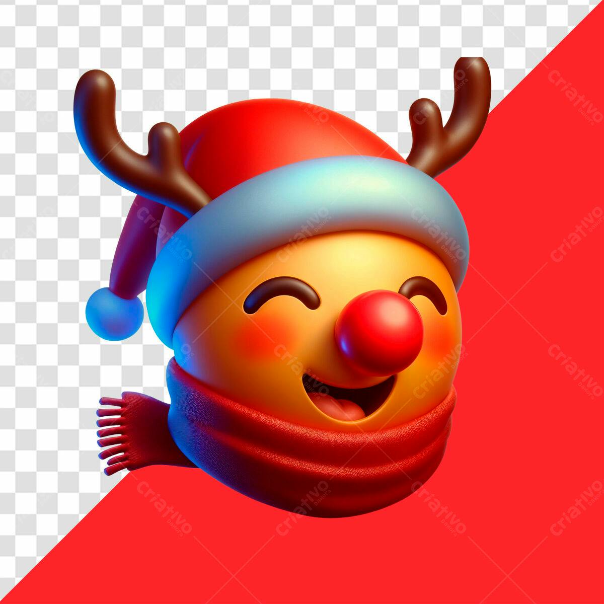 Emoticon Natalino 3D PSD Editável