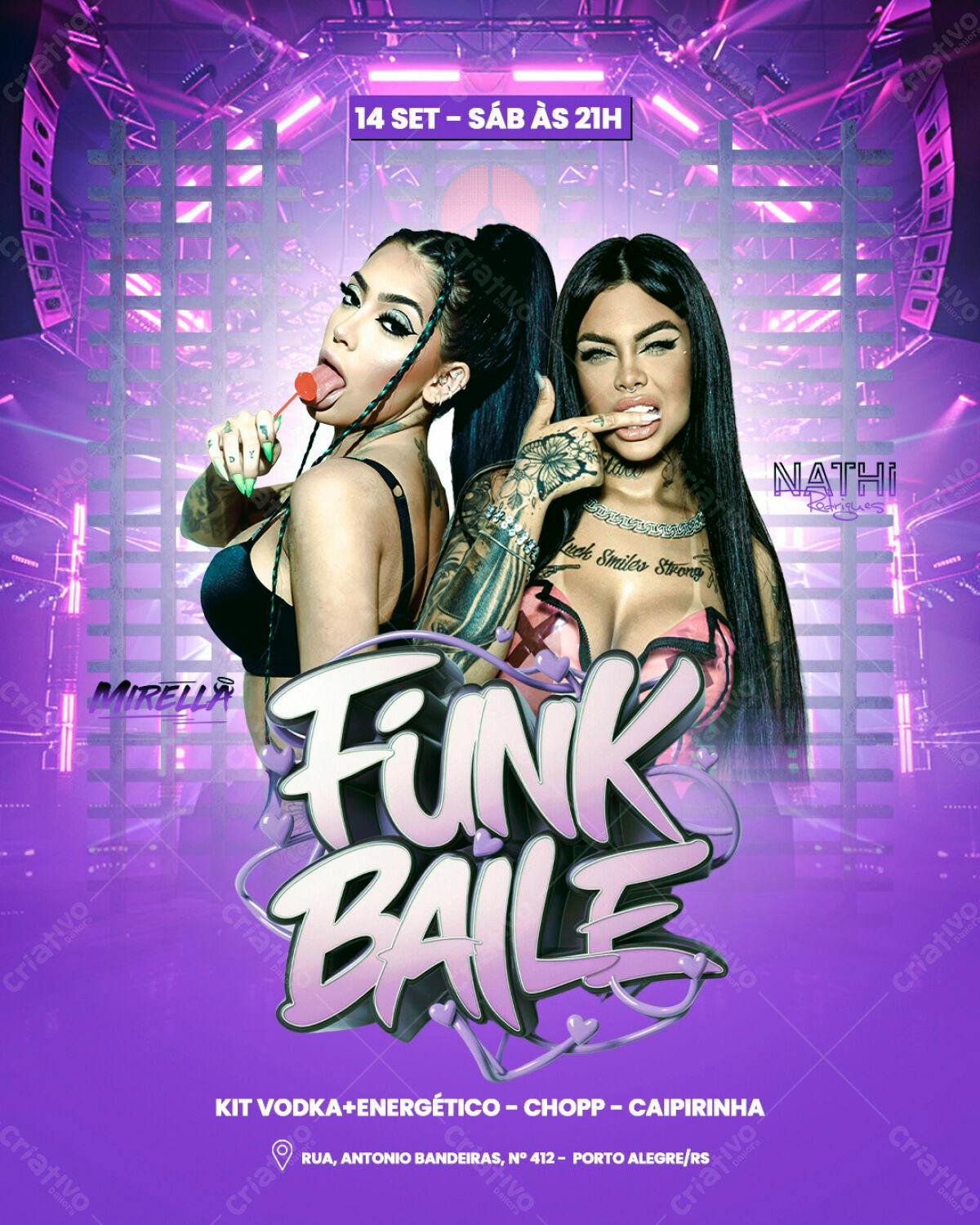 Flyer Funk Baile PSD Editável