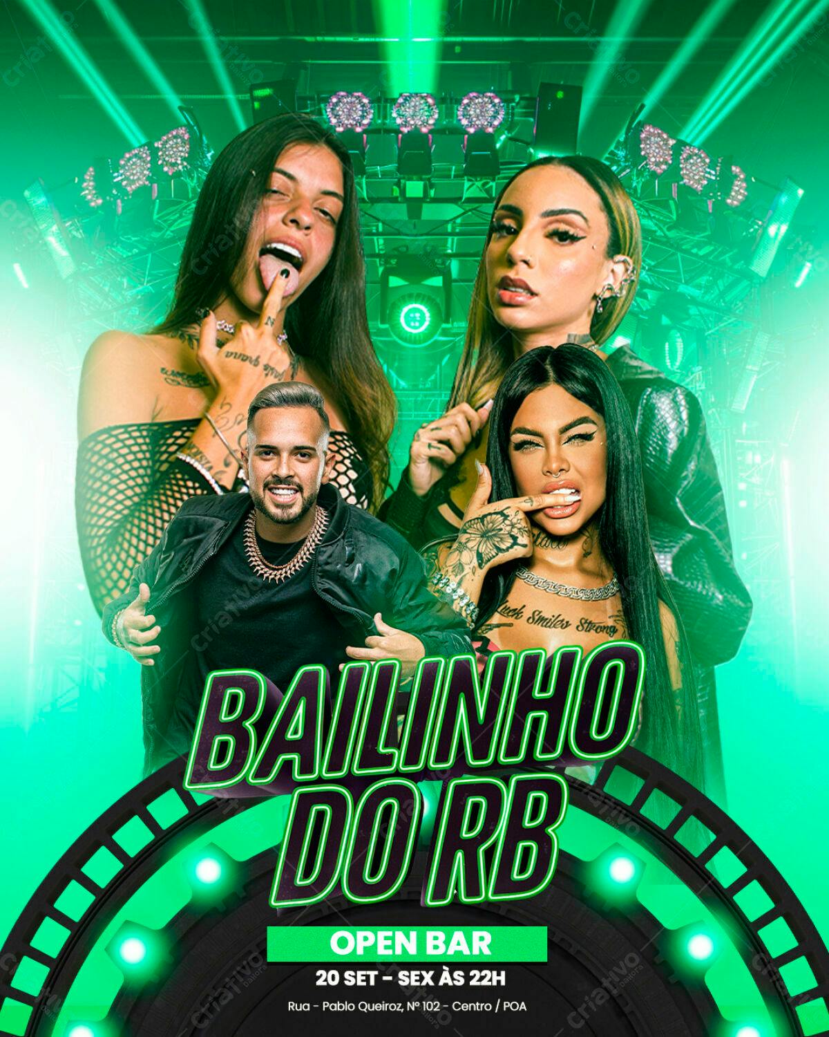Flyer para Festa Bailinho do RB PSD Editável
