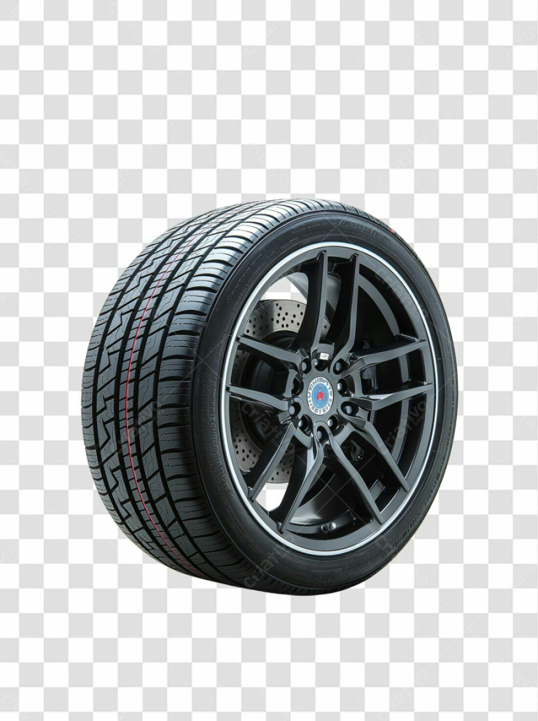Icone Pneu Carro Preto e Cinza PNG com fundo transparente