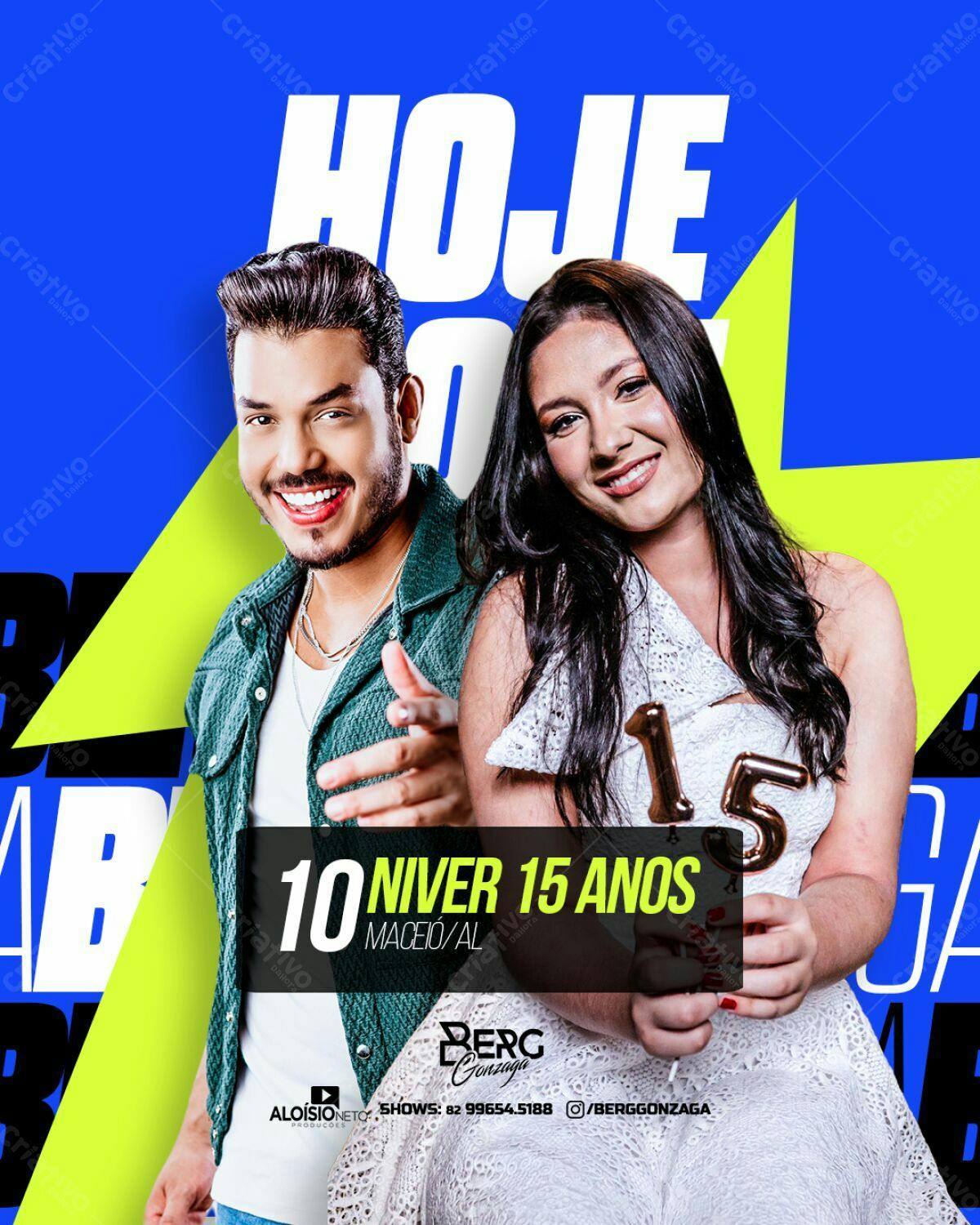 Flyer para Aniversário de 15 Anos PSD Editável