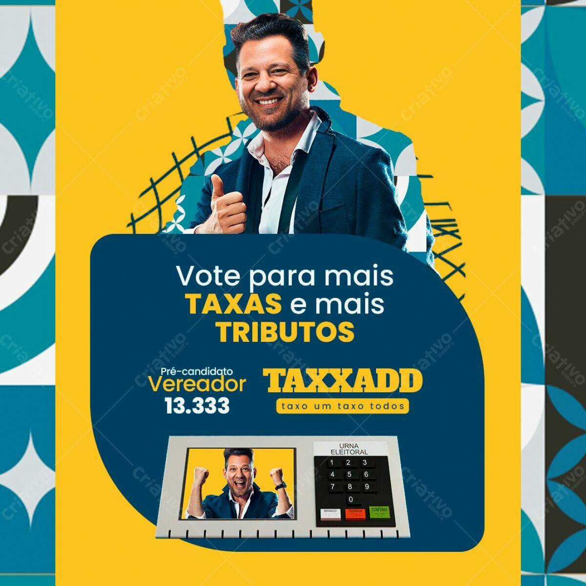 Flyer Eleições Vereador PSD Editável