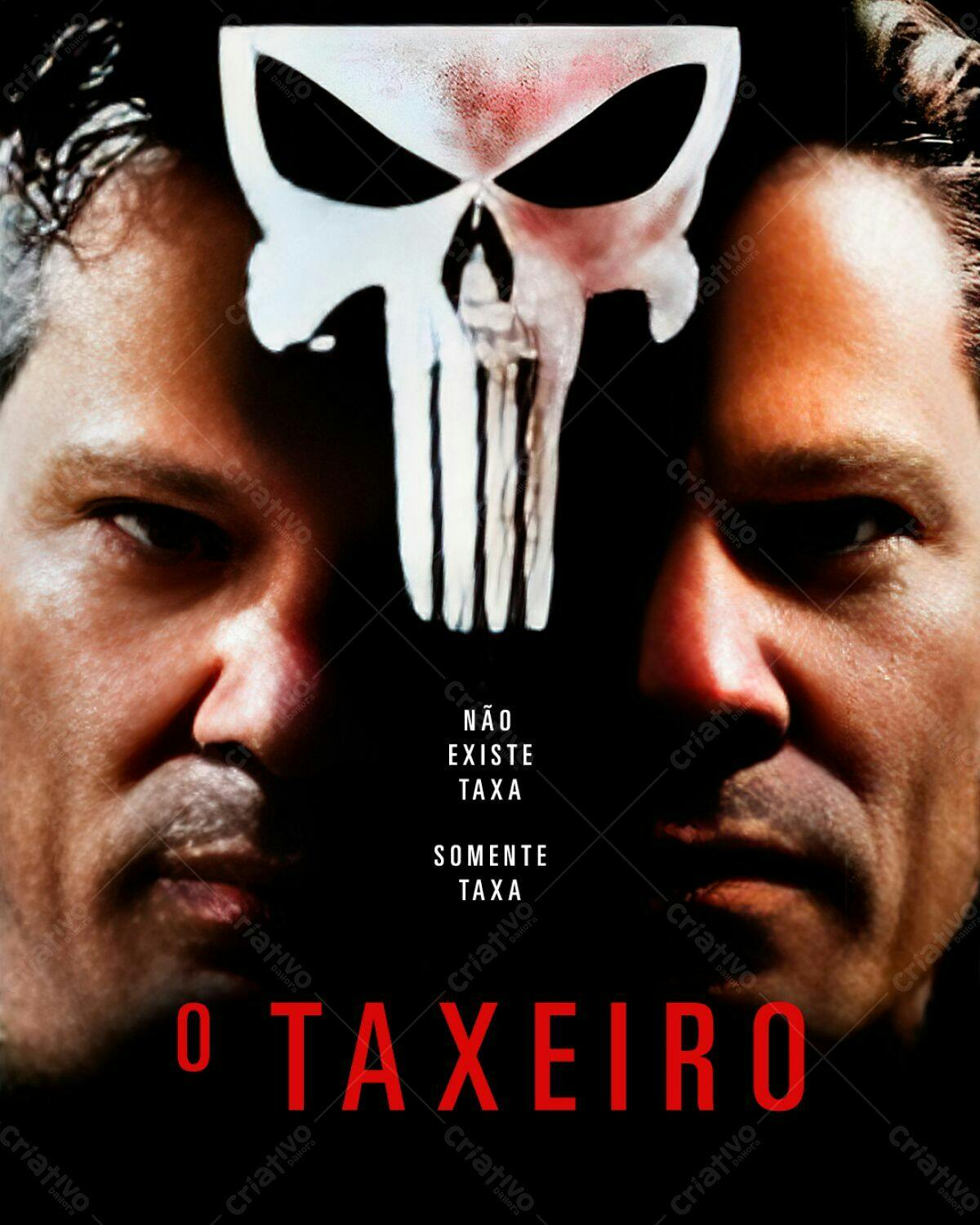 Poster Filme Terror O Taxeiro PSD Editável