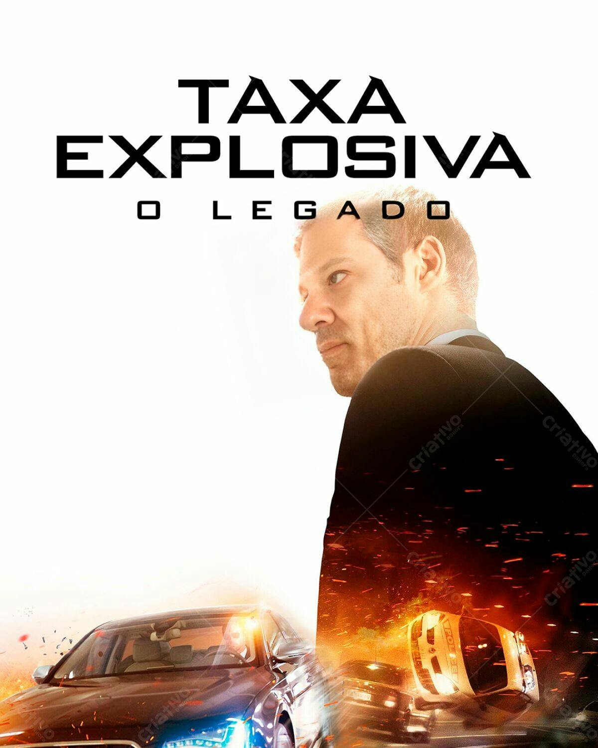 Poster de Filme Ação Taxa Explosiva PSD Editável