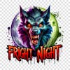 Watercolor halloween aggressive wolf clipart png