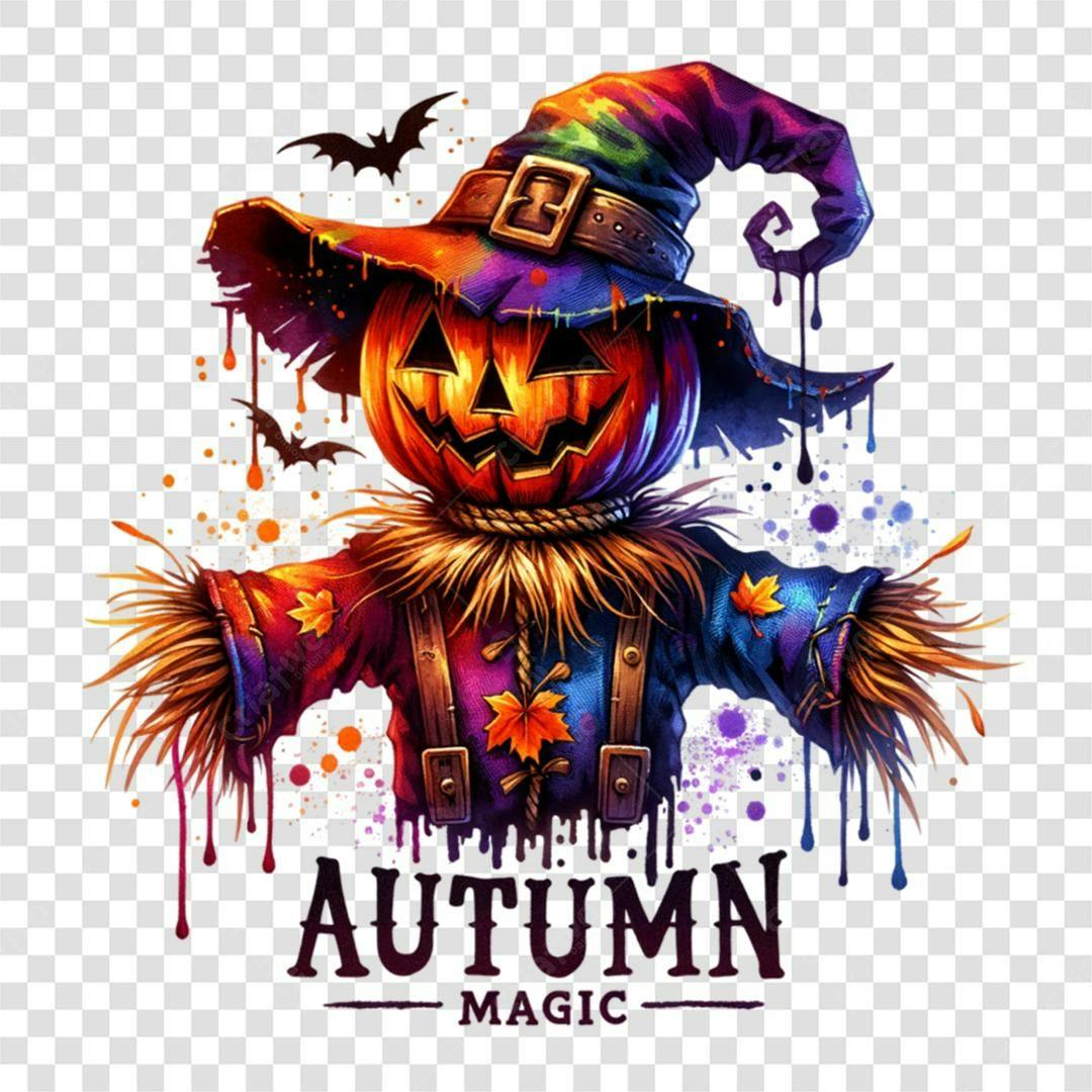 Icone Halloween Espantalho Abóbora PNG com fundo transparente