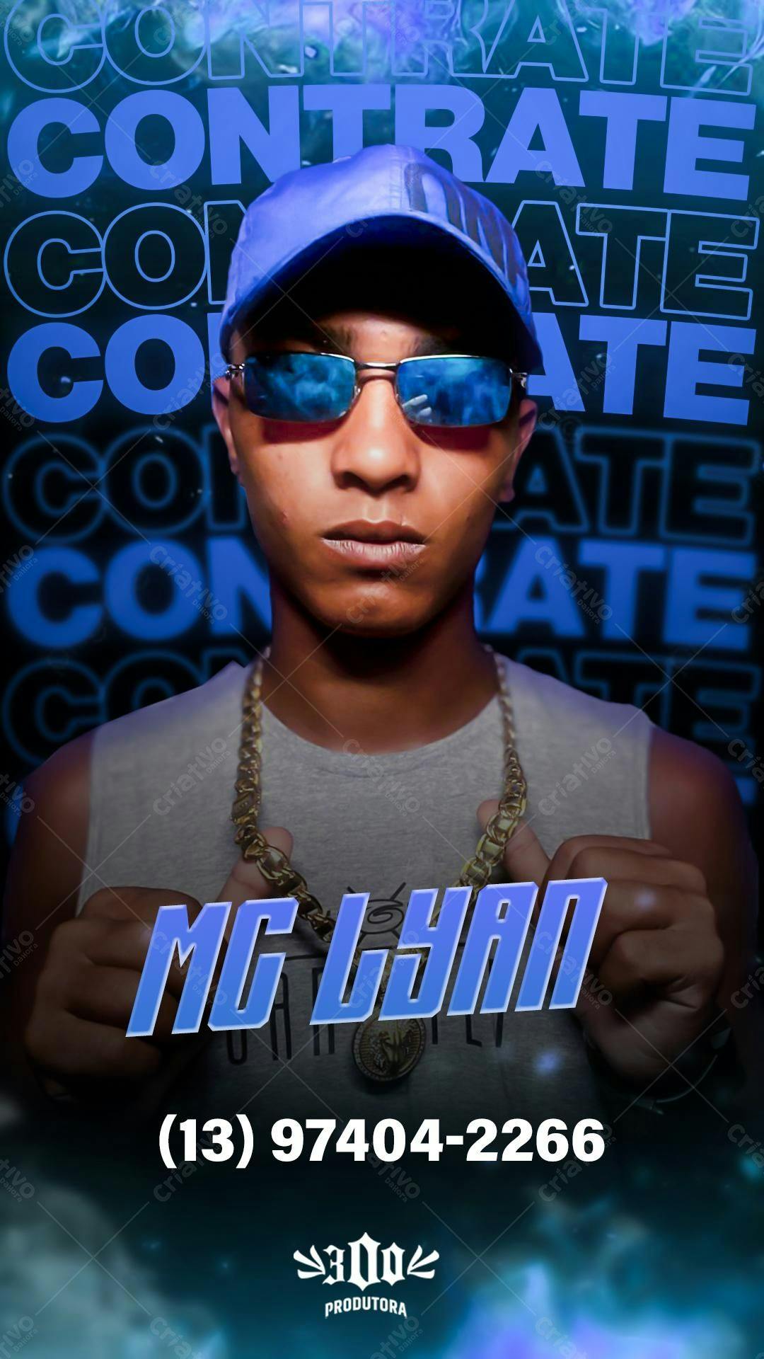 Poster para Contratação de MC Lyian PSD Editável