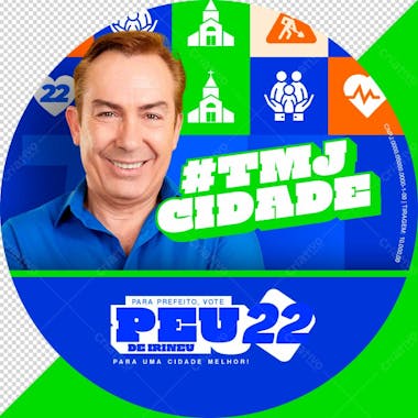 Flyer político praguinha 7cm prefeito vereador psd editável