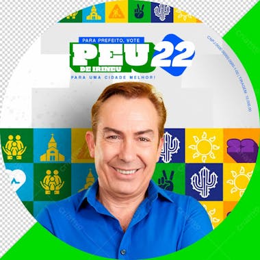 Flyer político praguinha 7cm prefeito vereador psd editável