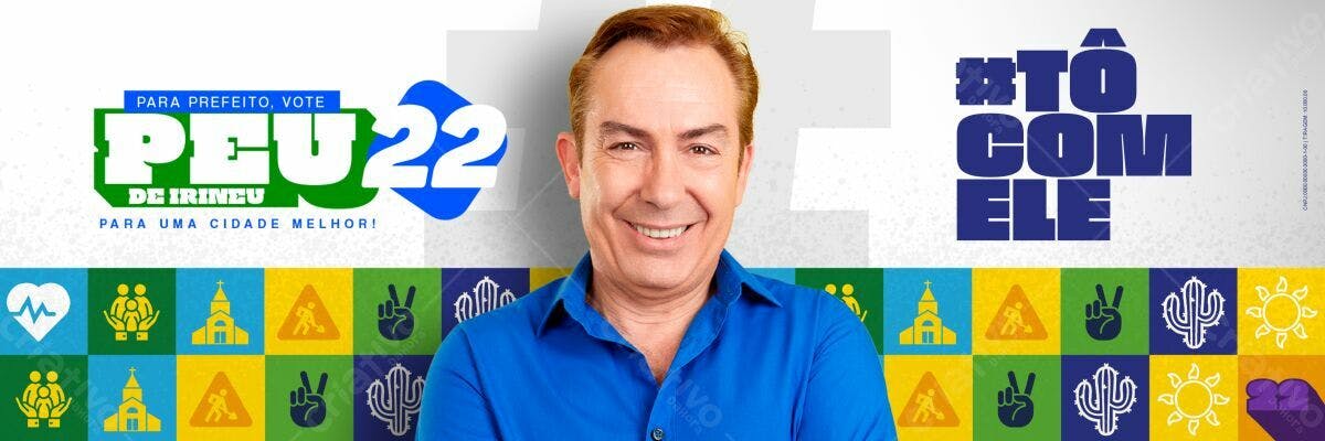 Banner Eleições Prefeito Irineu PSD Editável