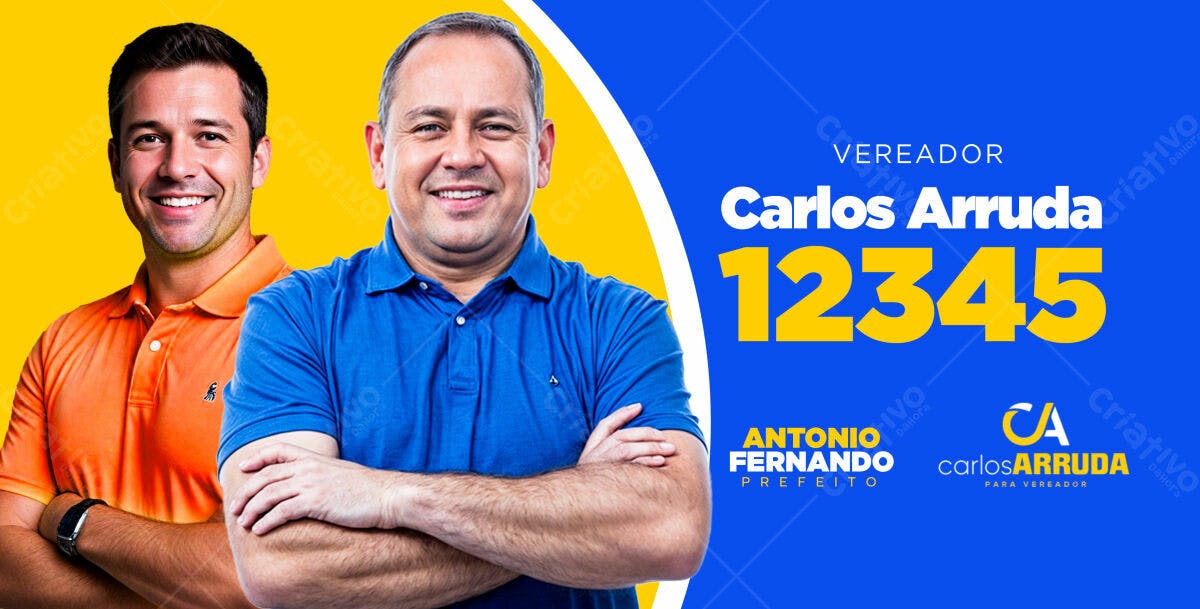 Banner Eleitoral para Vereador PSD Editável
