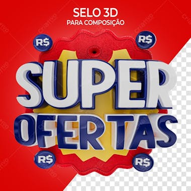 Selo 3d super ofertas