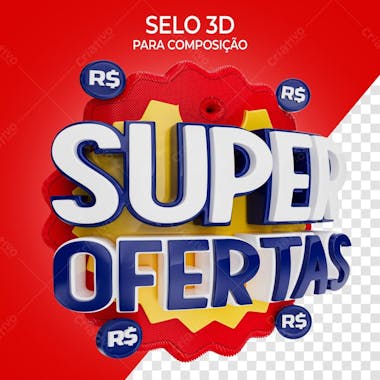 Selo 3d super ofertas