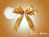 Golden gift bow 3d element