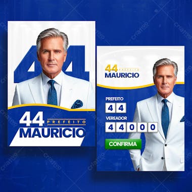 Mockup santinho eleições campanha eleitoral política eleição prefeito vereador governador deputado candidato psd