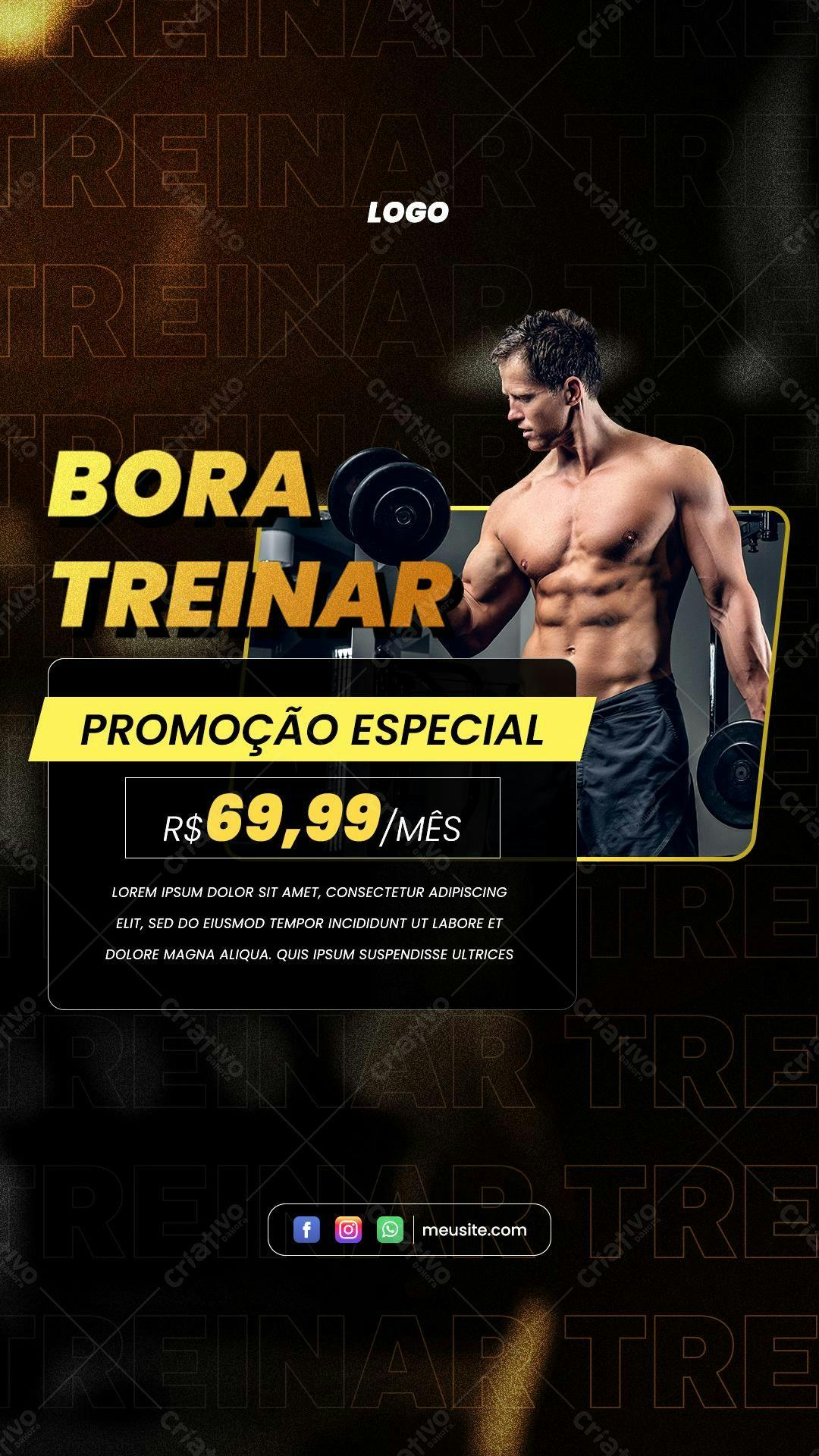 Flyer Academia Promoção PSD Editável
