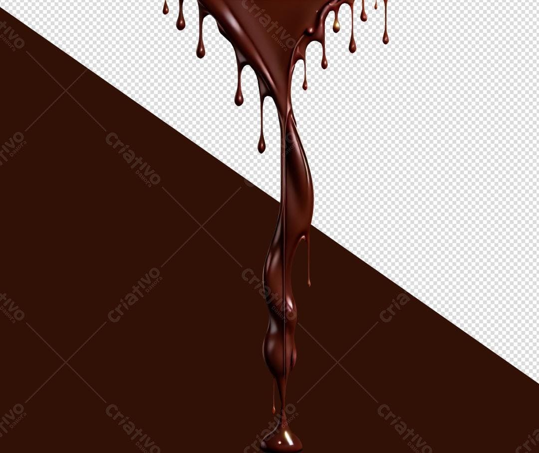 Icone Derramamento de Chocolate PNG com fundo transparente