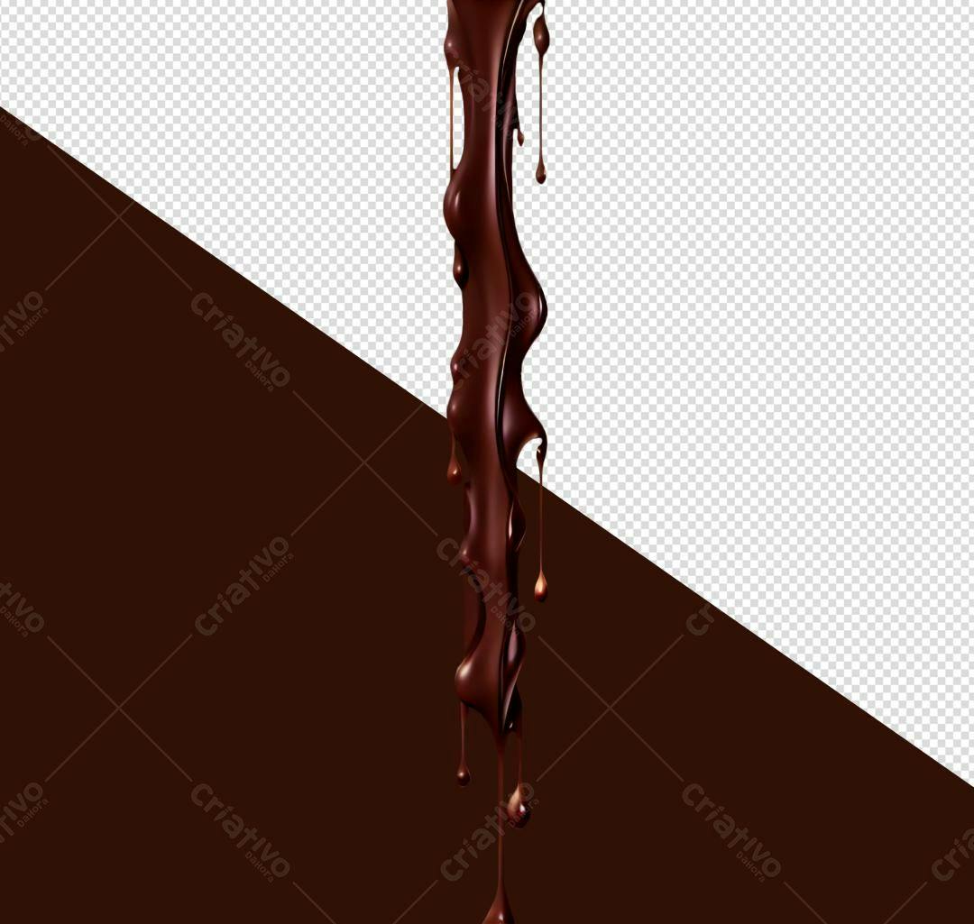 Icone Derramamento de Chocolate PNG com fundo transparente
