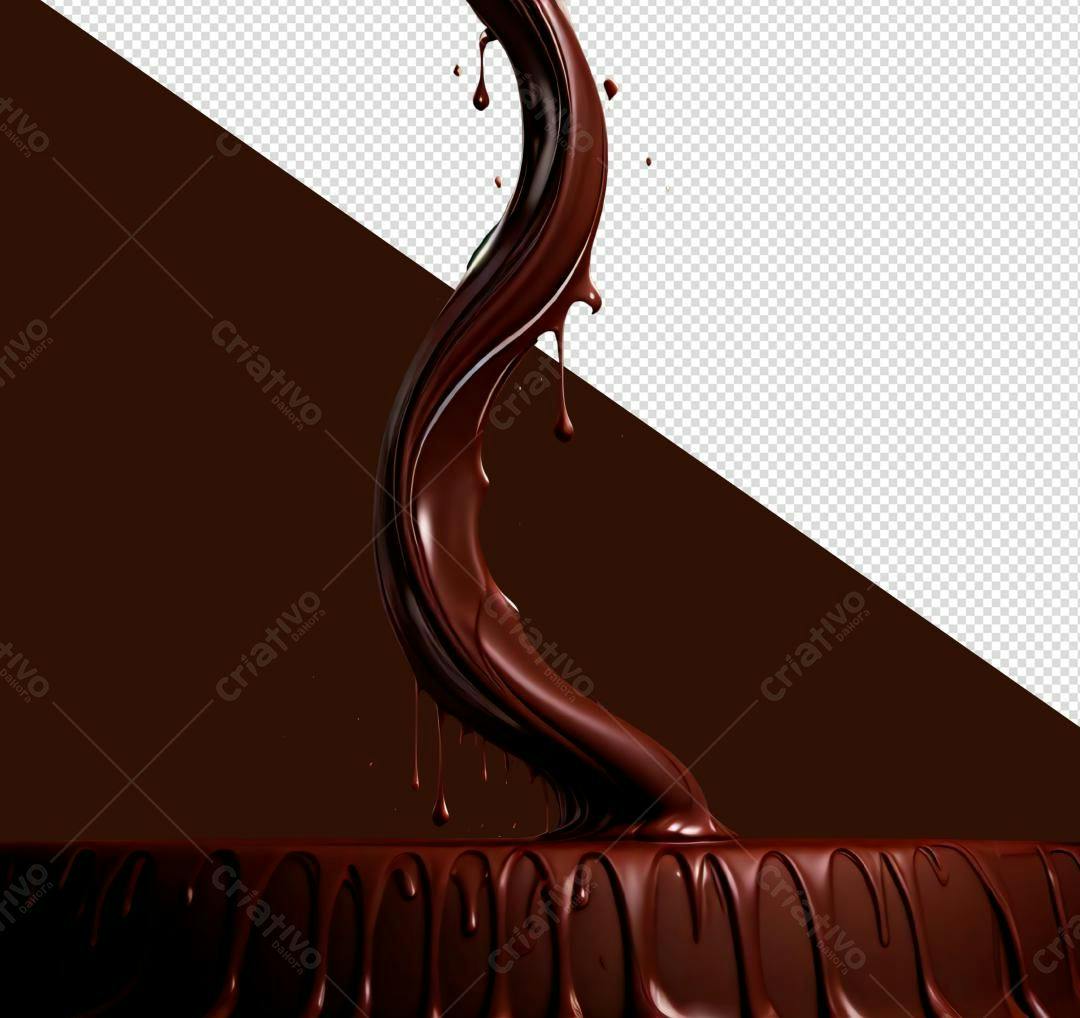 Icone Derrame de Chocolate PNG com fundo transparente